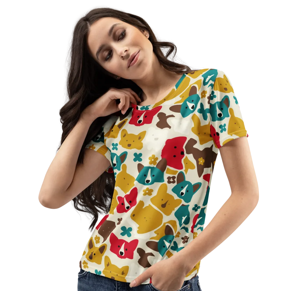 Foxglove Pals on Women's Crew Neck T-Shirt — Left Front
