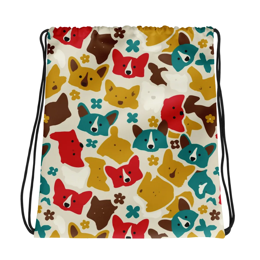 Foxglove Pals on Drawstring Bag — Photo