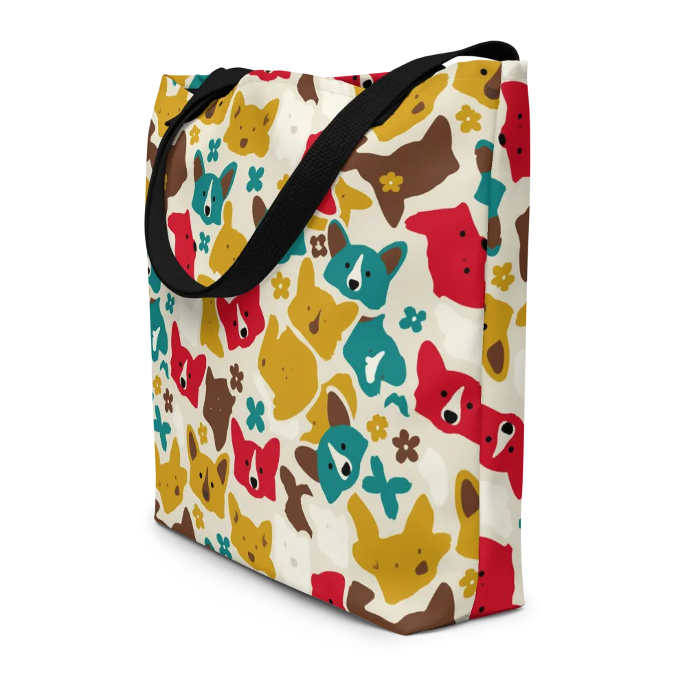 Foxglove Pals on Large Tote Bag W/ Pocket — Front