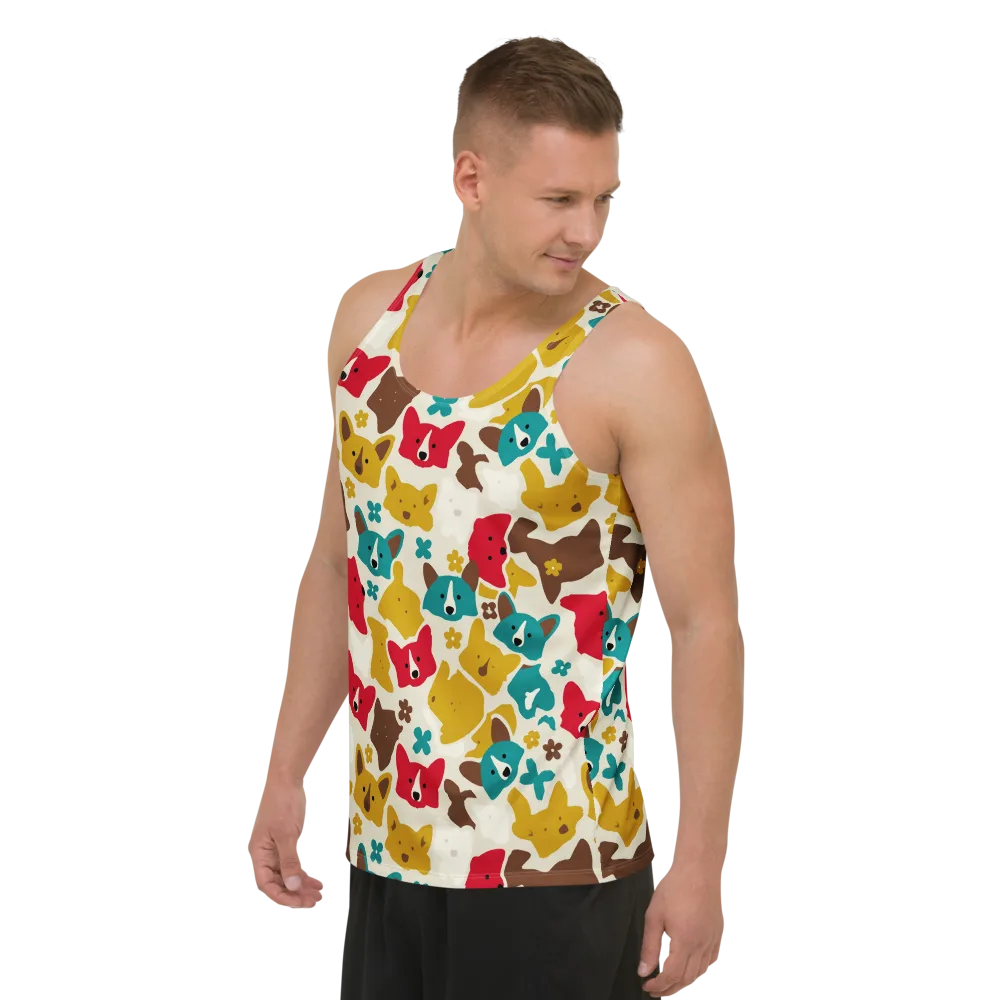 Foxglove Pals on Men's Tank Top — Left Front