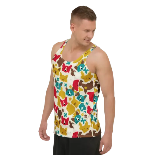 Foxglove Pals on a Men's Tank Top
