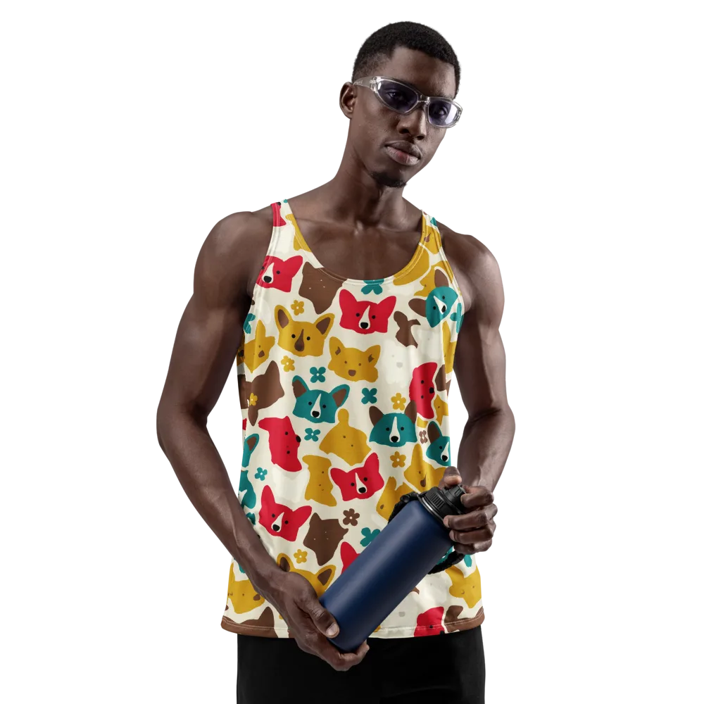 Foxglove Pals on Men's Tank Top — Front