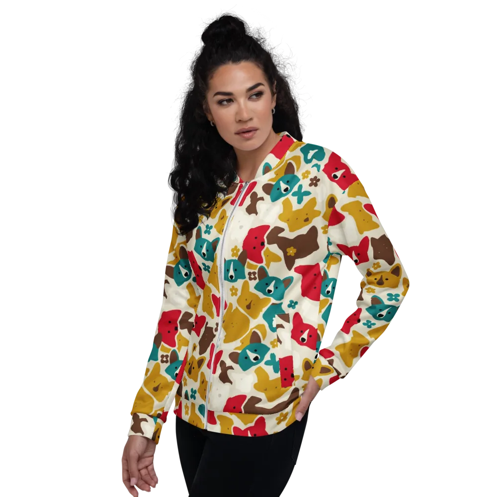 Foxglove Pals on Bomber Jacket — Left