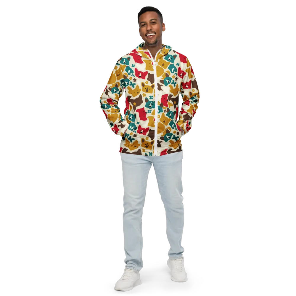 Foxglove Pals on Men's Windbreaker — Front