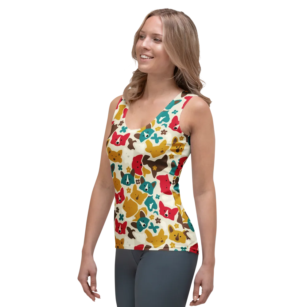 Foxglove Pals on Women's Tank Top — Left Front