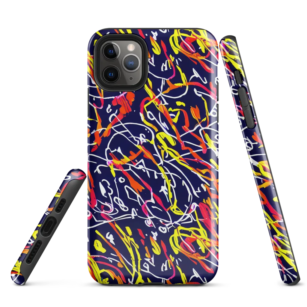 Neon Currents on Tough Case for iPhone® — Front