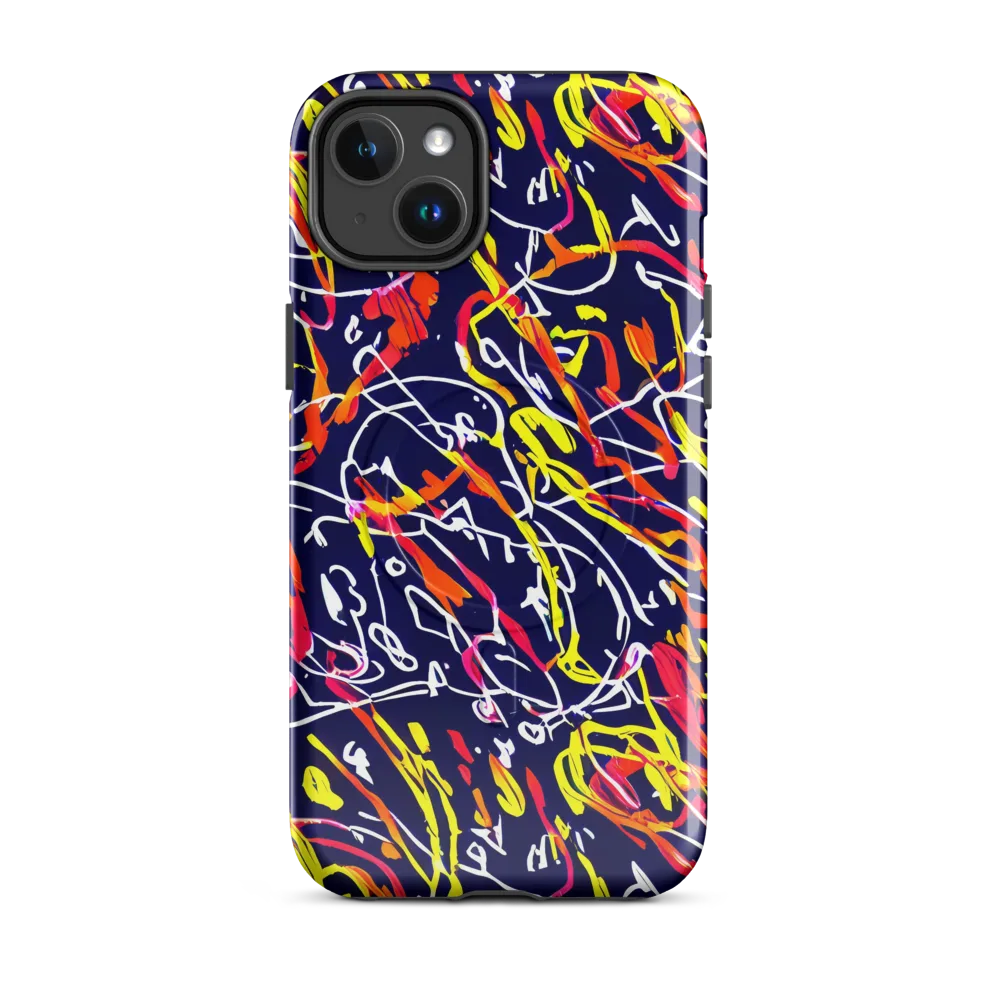 Neon Currents on MagSafe Tough Case for iPhone® — Front