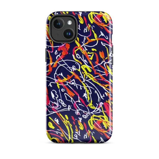 Neon Currents on a MagSafe Tough Case for iPhone®