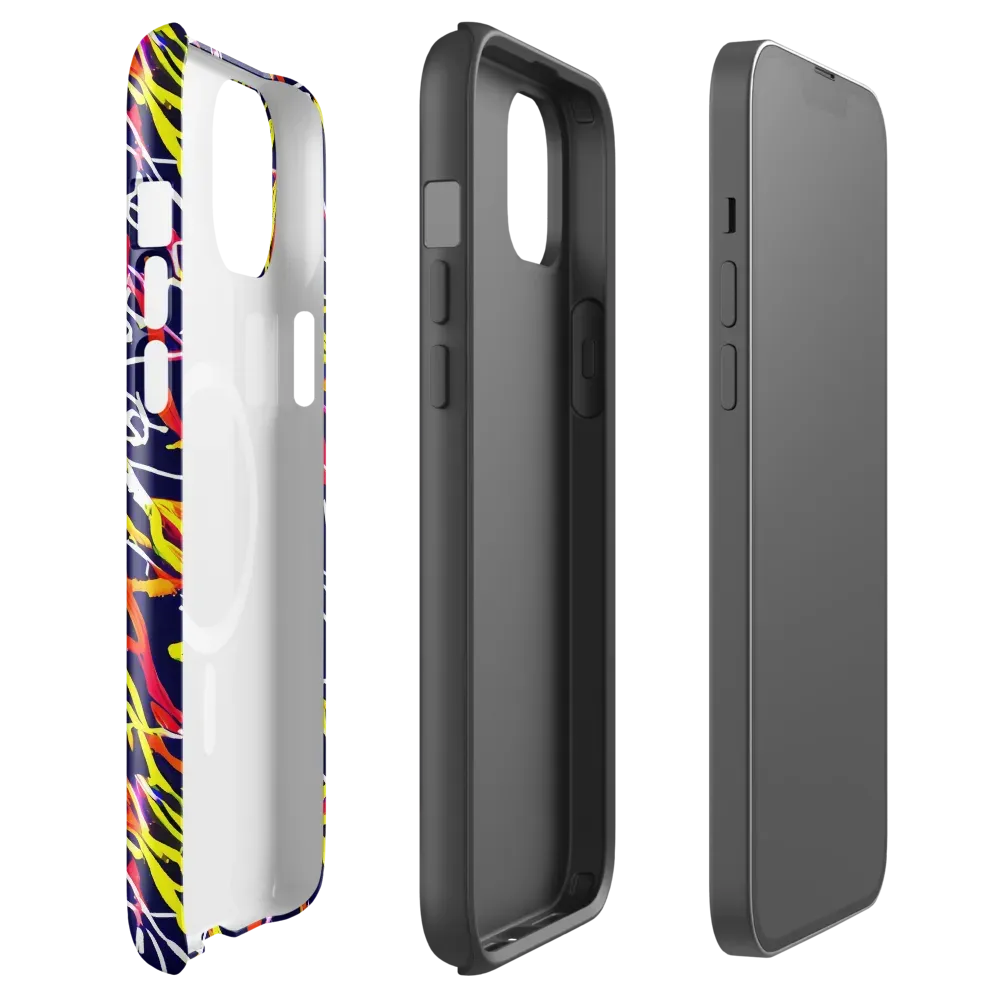 Neon Currents on MagSafe Tough Case for iPhone® — Front