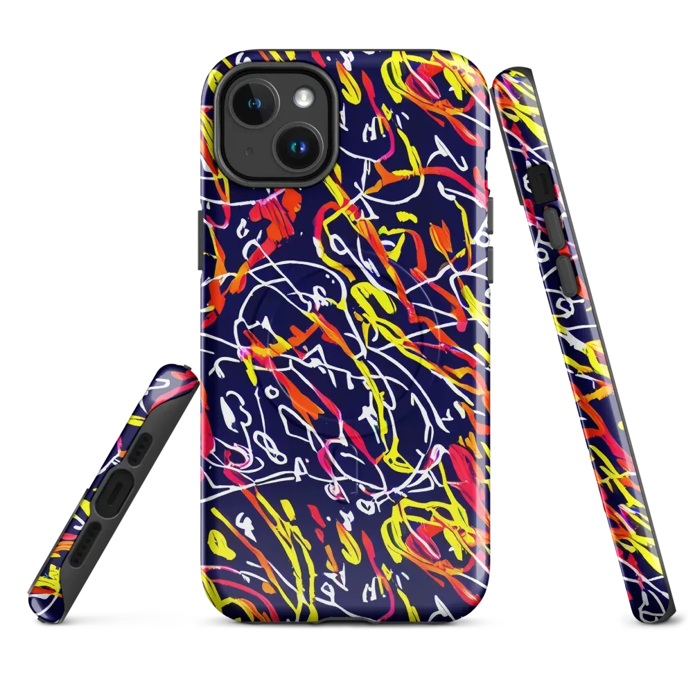 Neon Currents on MagSafe Tough Case for iPhone® — Front