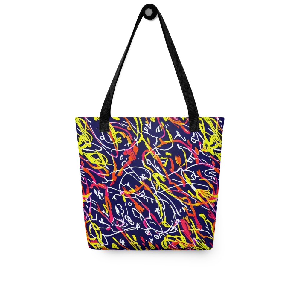 Neon Currents on Tote Bag — Front