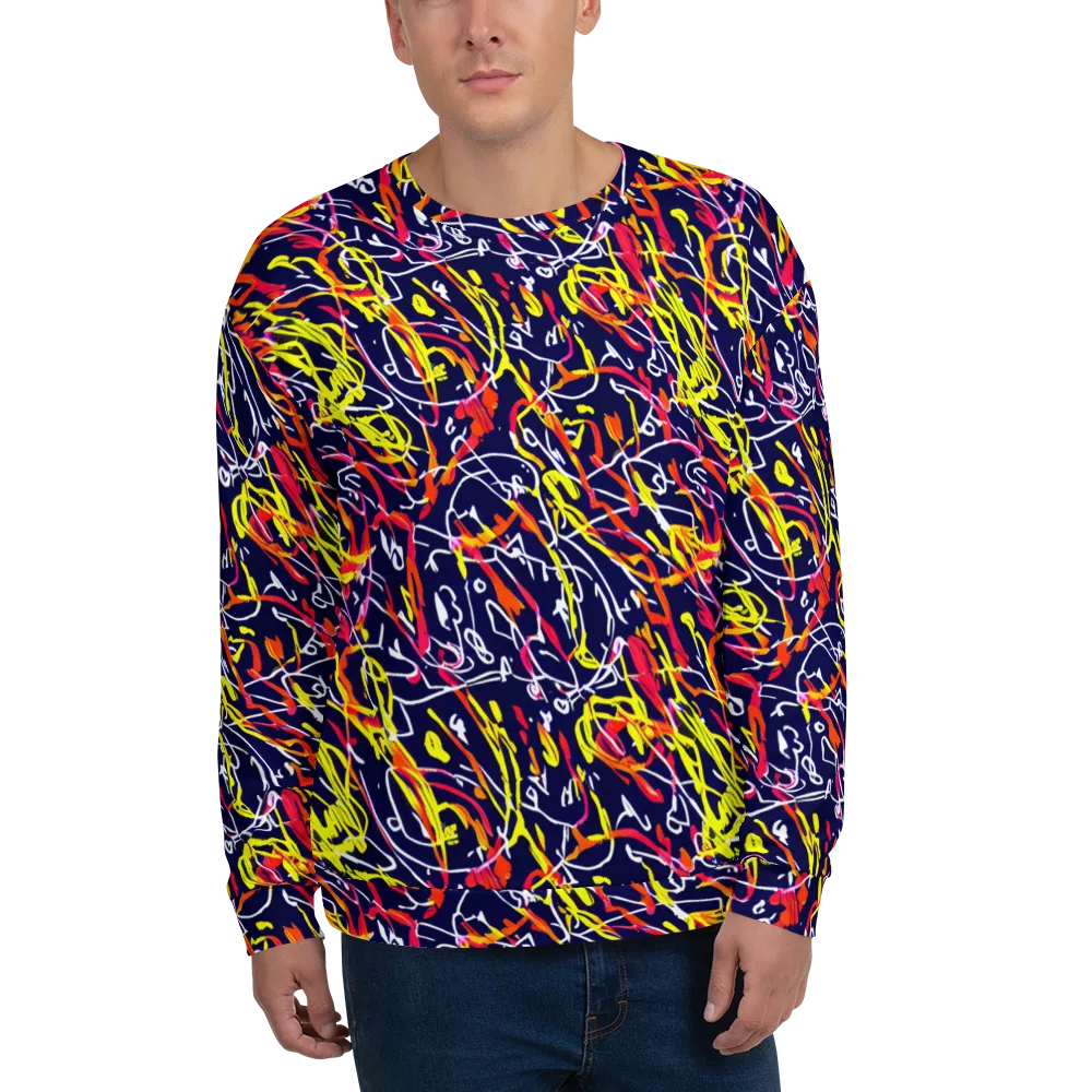 Neon Currents on Sweatshirt — Front