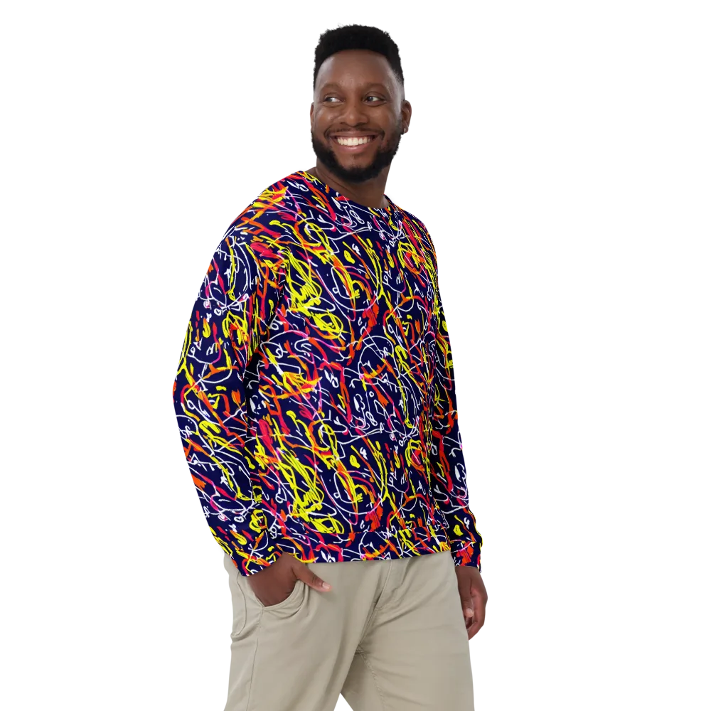 Neon Currents on Sweatshirt — Front