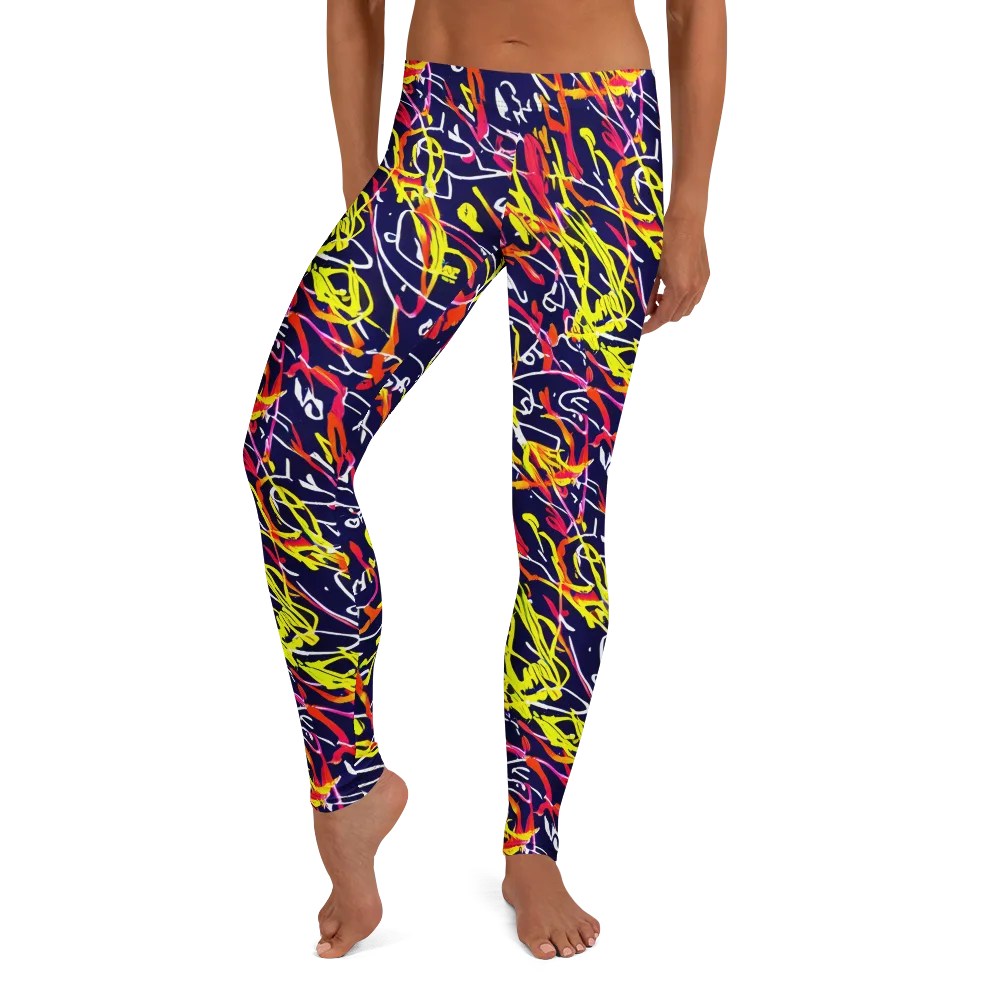 Neon Currents on Leggings — Front