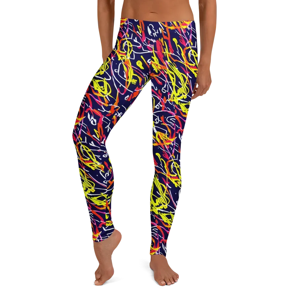 Neon Currents on Leggings — Front