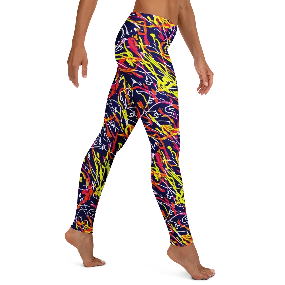 Neon Currents on Leggings — Right