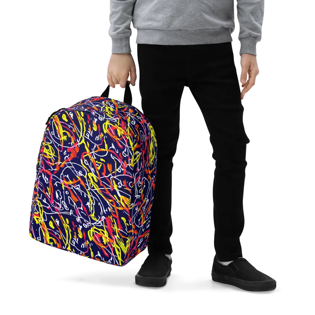 Neon Currents on Minimalist Backpack — Zoomed-in