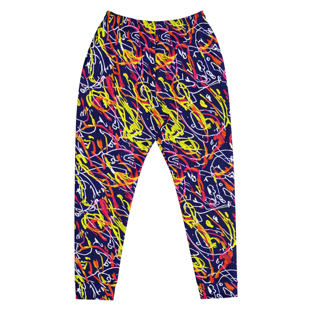Neon Currents on Men's Joggers — Front