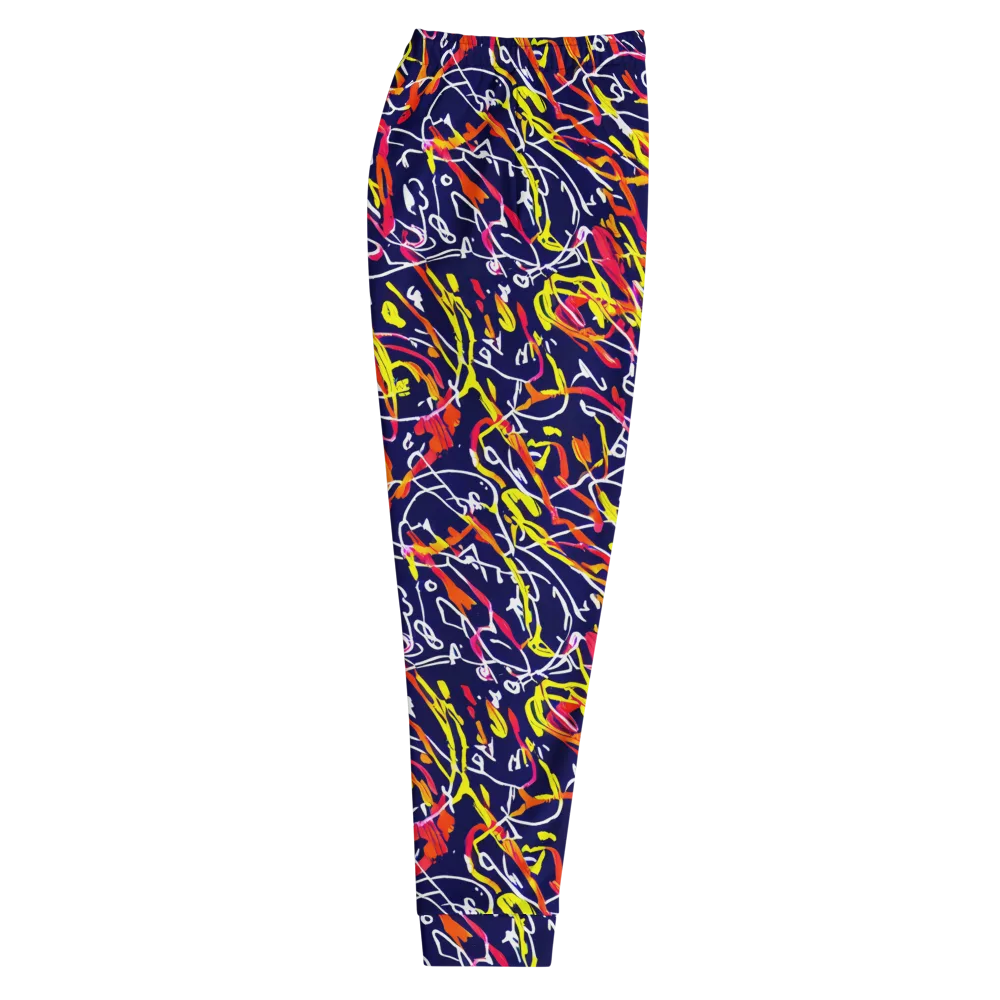 Neon Currents on Men's Joggers — Right