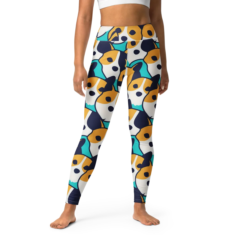 Calico Current on Yoga Leggings — Front