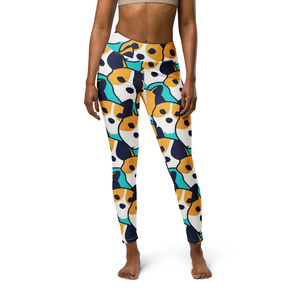 Calico Current on Yoga Leggings — Front