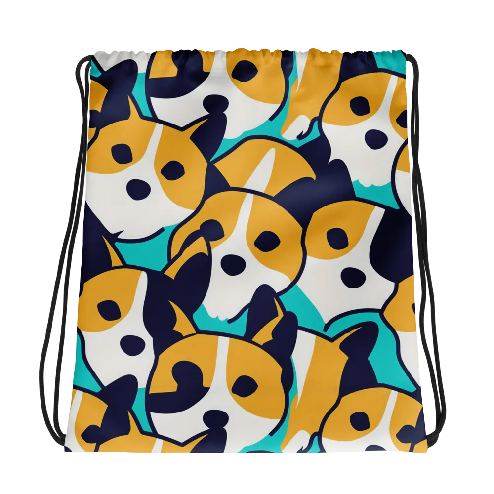 Calico Current on Drawstring Bag — Photo