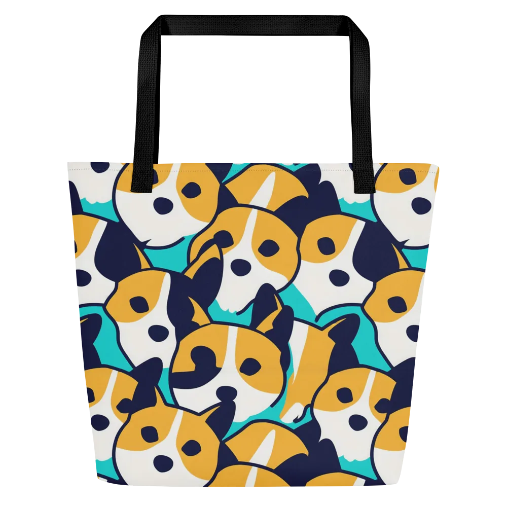 Calico Current on Large Tote Bag W/ Pocket — Front