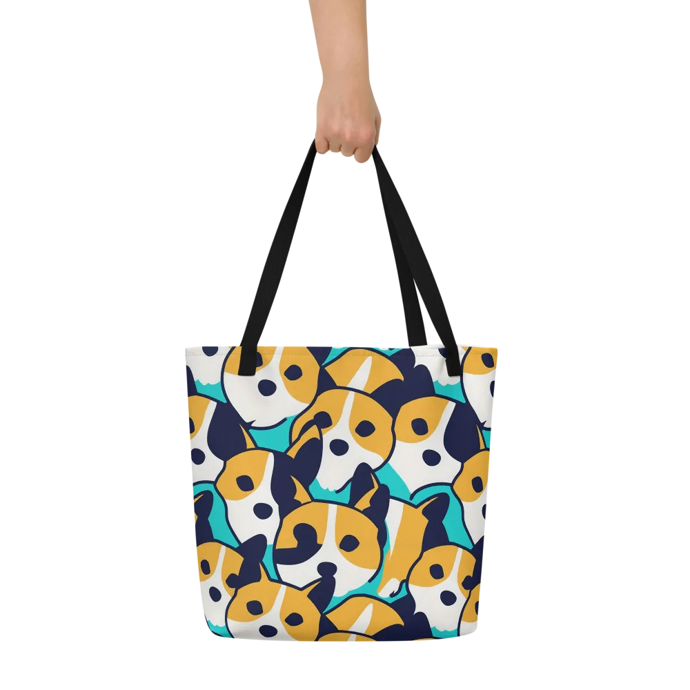 Calico Current on Large Tote Bag W/ Pocket — Front