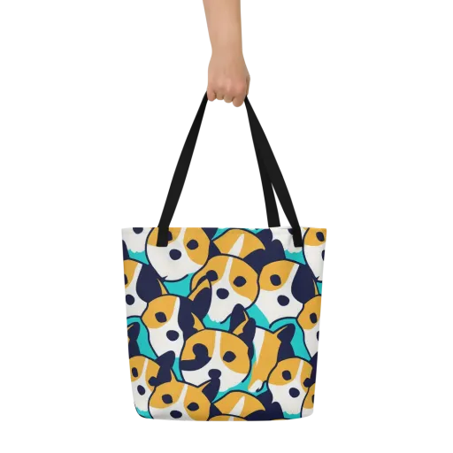 Calico Current on a Large Tote Bag W/ Pocket