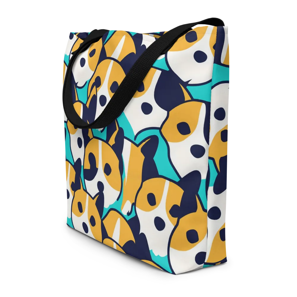 Calico Current on Large Tote Bag W/ Pocket — Front