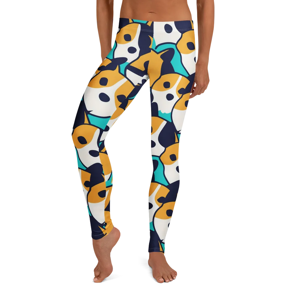 Calico Current on Leggings — Front