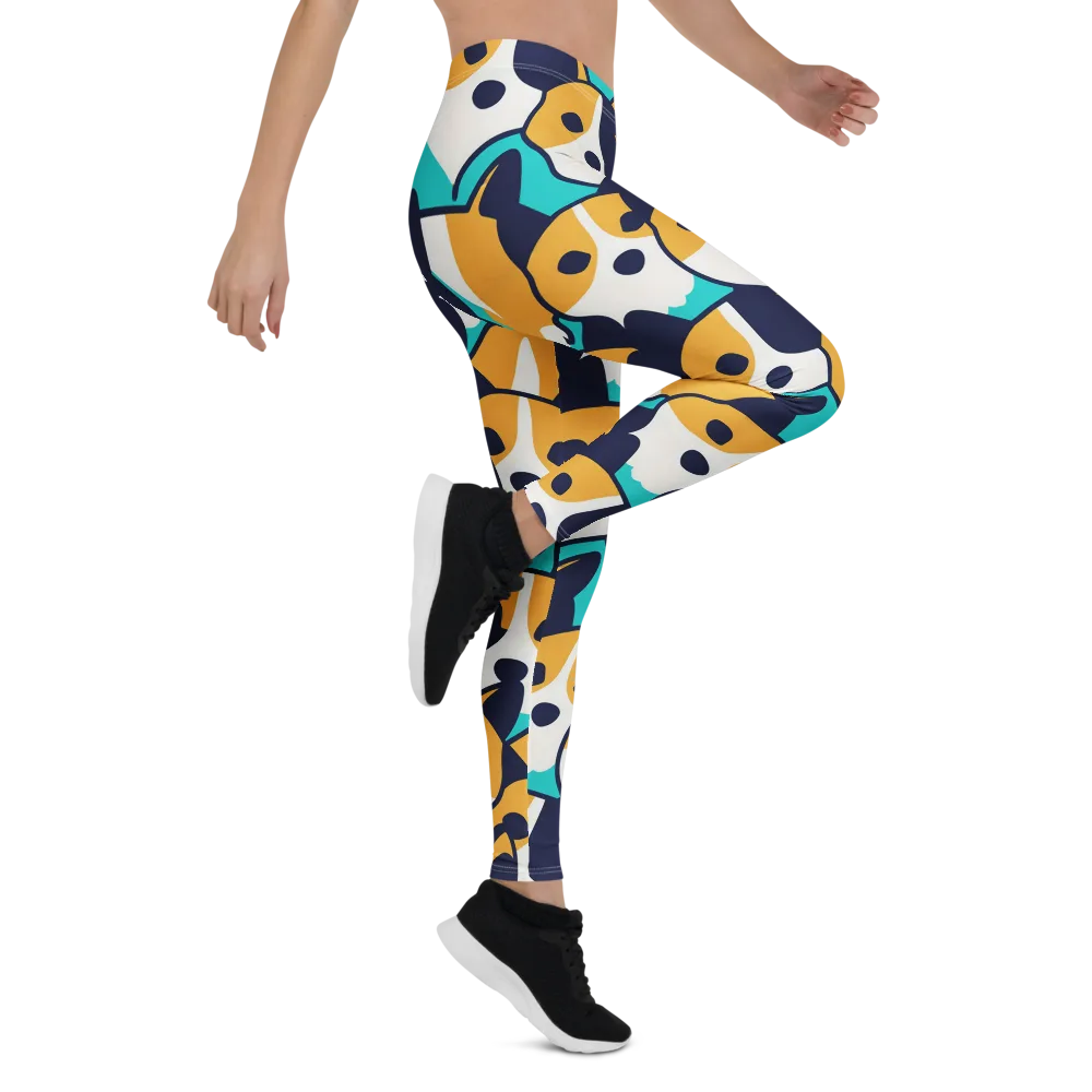 Calico Current on Leggings — Right