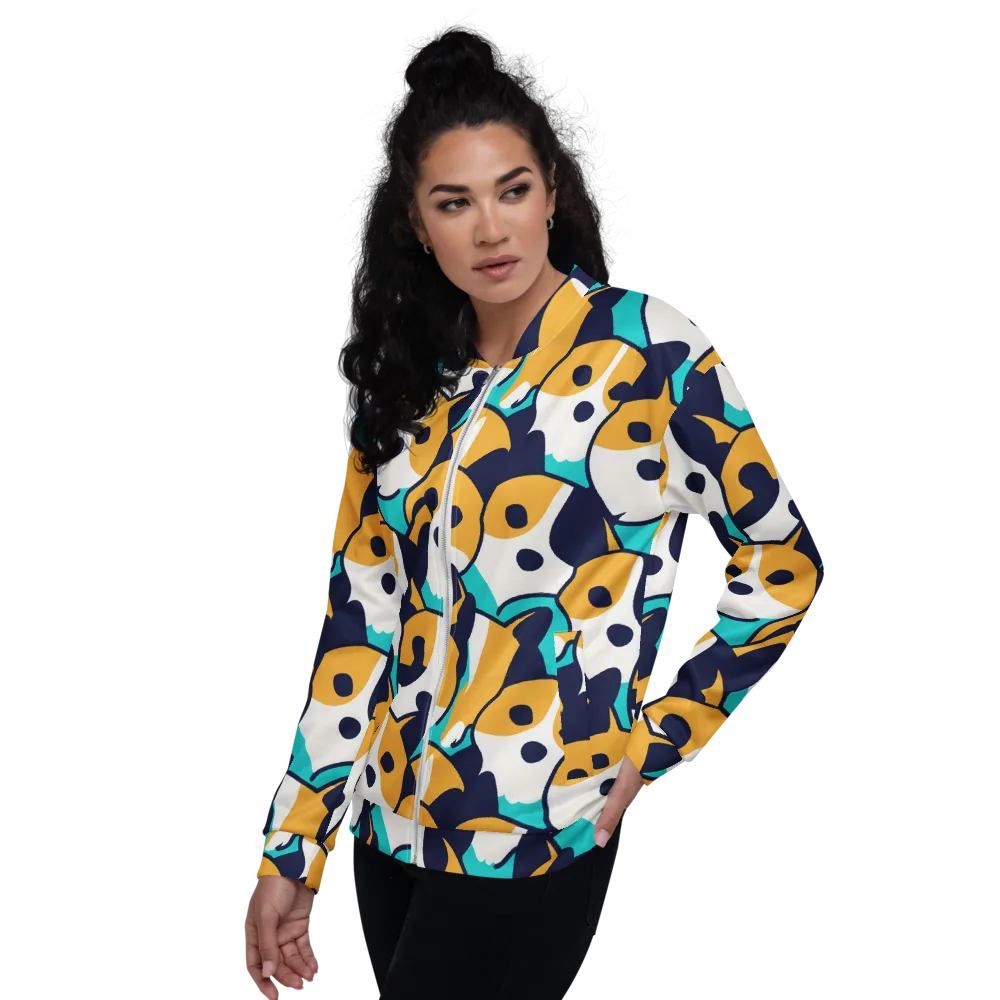Calico Current on Bomber Jacket — Left