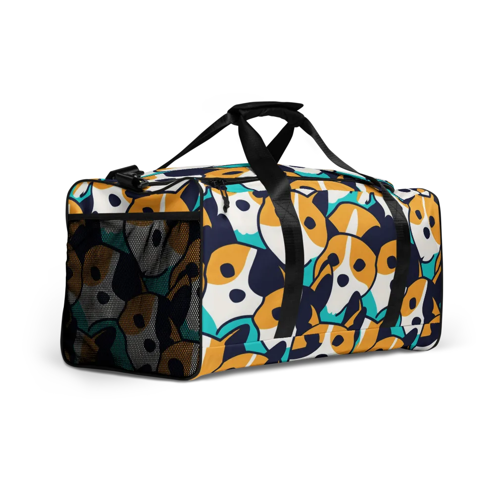 Calico Current on Duffle Bag — Right Front
