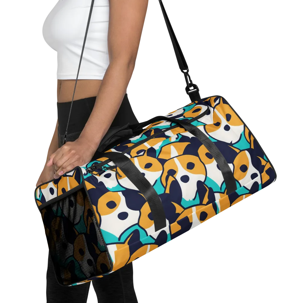 Calico Current on Duffle Bag — Front