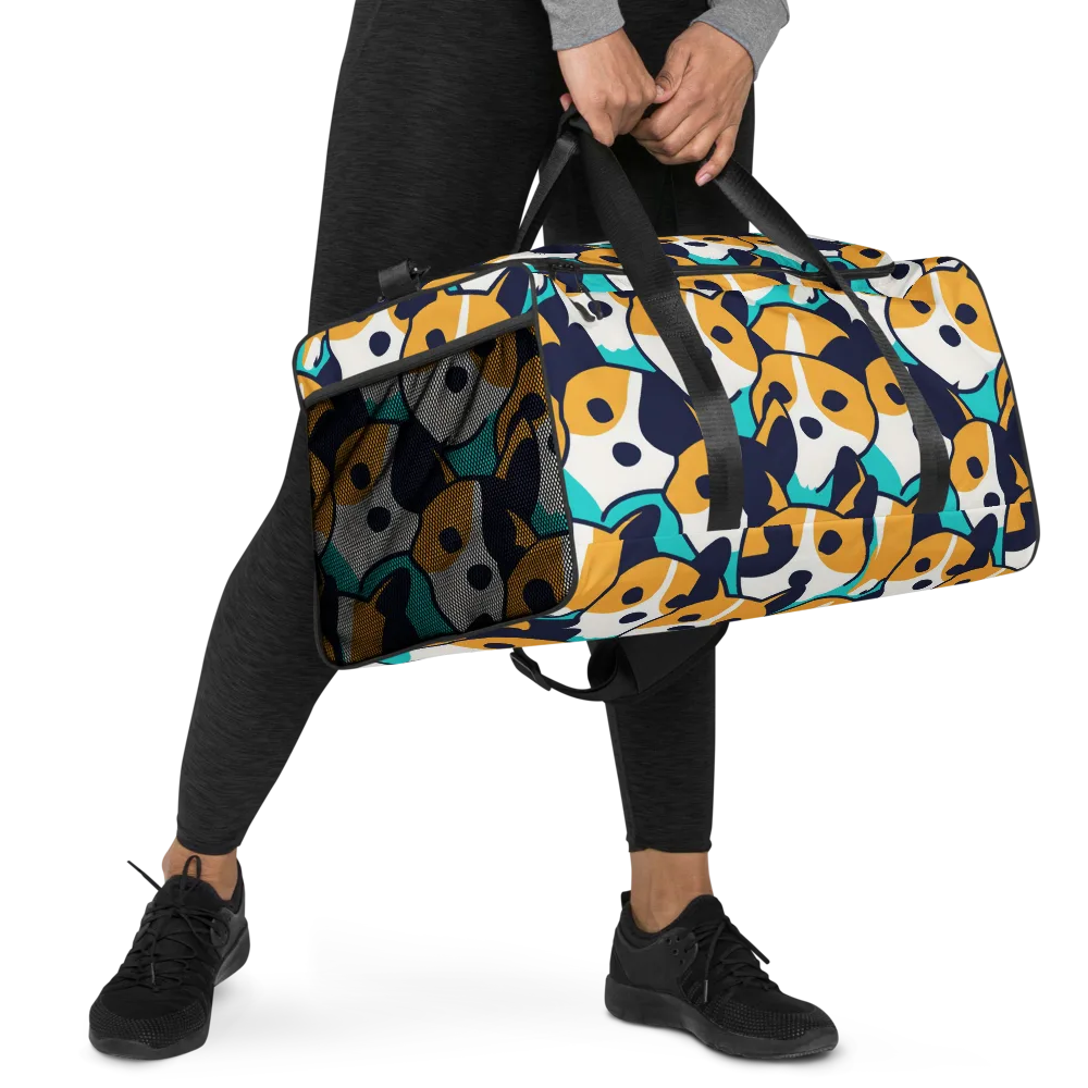 Calico Current on Duffle Bag — Right Front