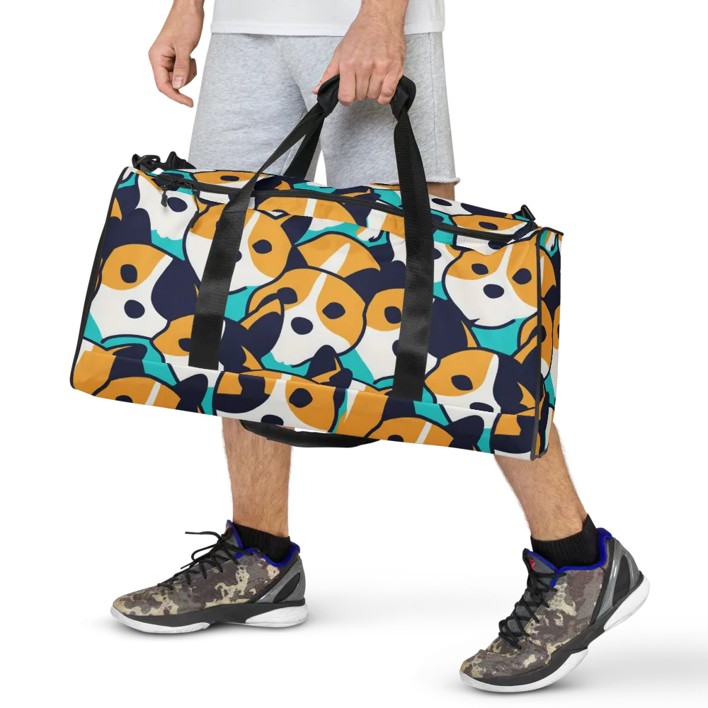 Calico Current on Duffle Bag — Front