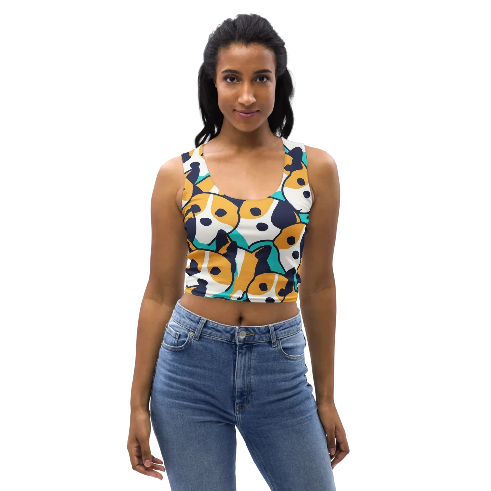 Calico Current on Crop Top — Front