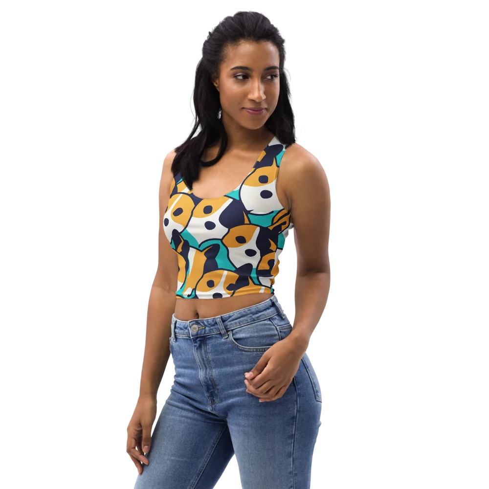 Calico Current on Crop Top — Left Front