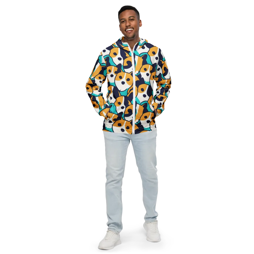 Calico Current on Men's Windbreaker — Front