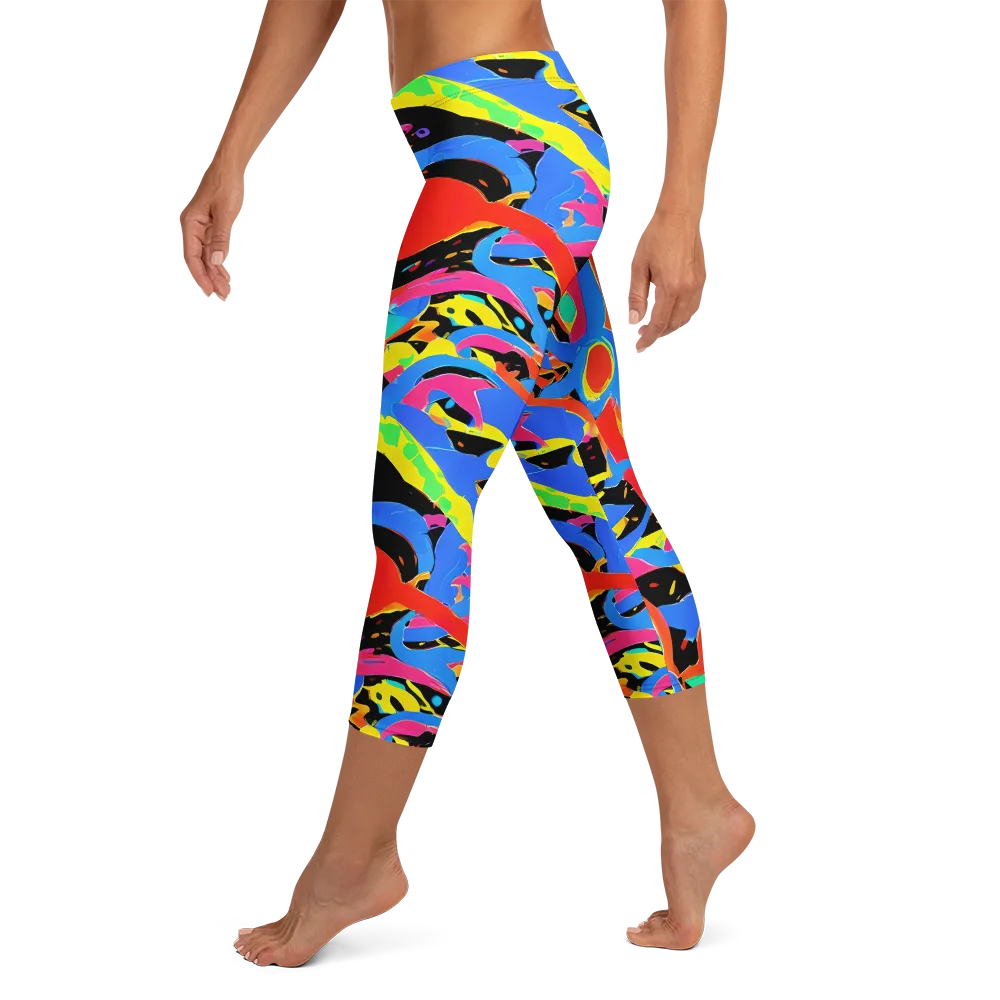Orbit Opus on Capri Leggings — Left