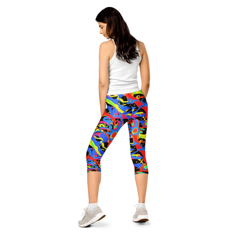 Orbit Opus on Capri Leggings — Back