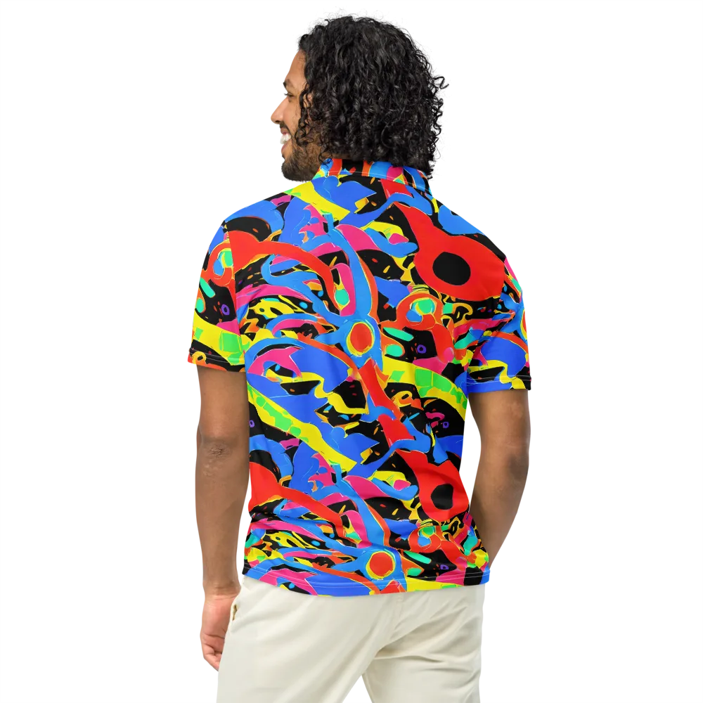 Orbit Opus on Men's Slim Fit Polo Shirt — Back