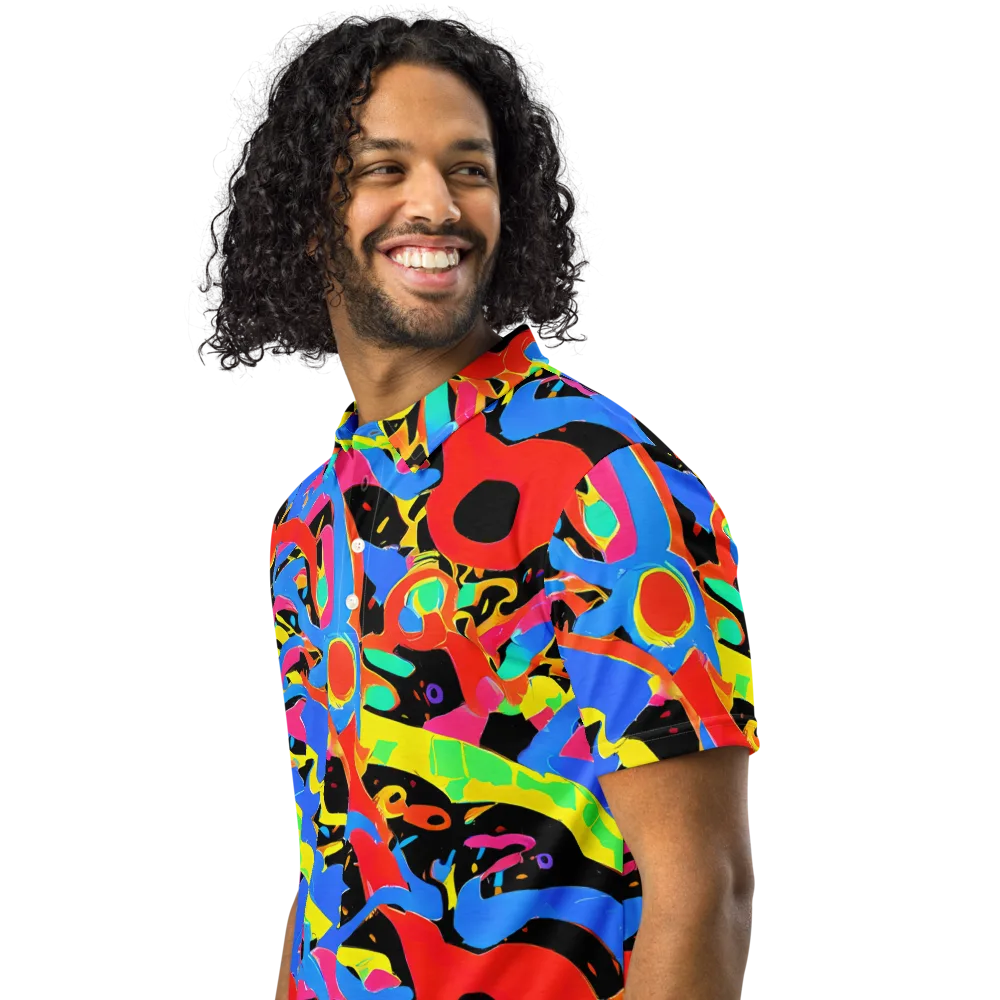 Orbit Opus on Men's Slim Fit Polo Shirt — Left Front