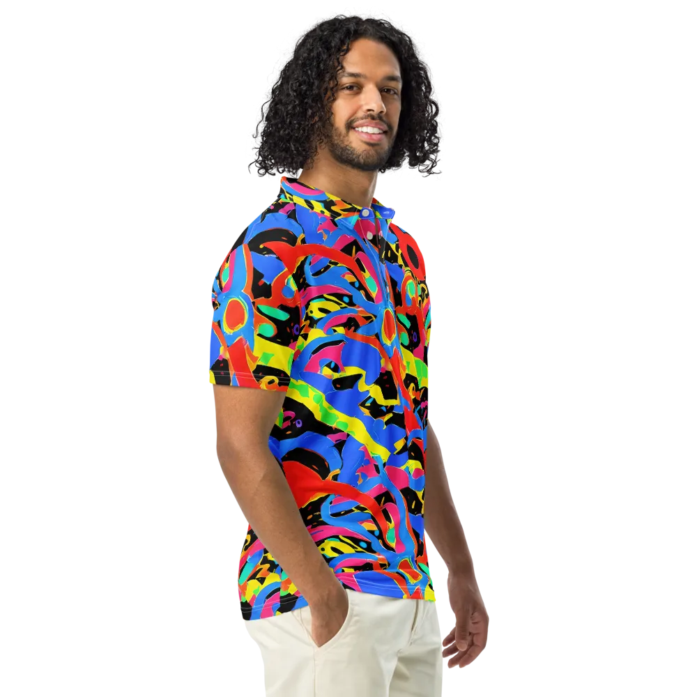 Orbit Opus on Men's Slim Fit Polo Shirt — Right Front