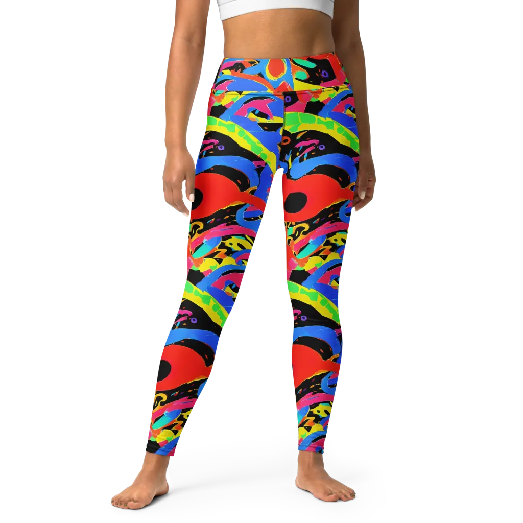 Orbit Opus on Yoga Leggings — Front