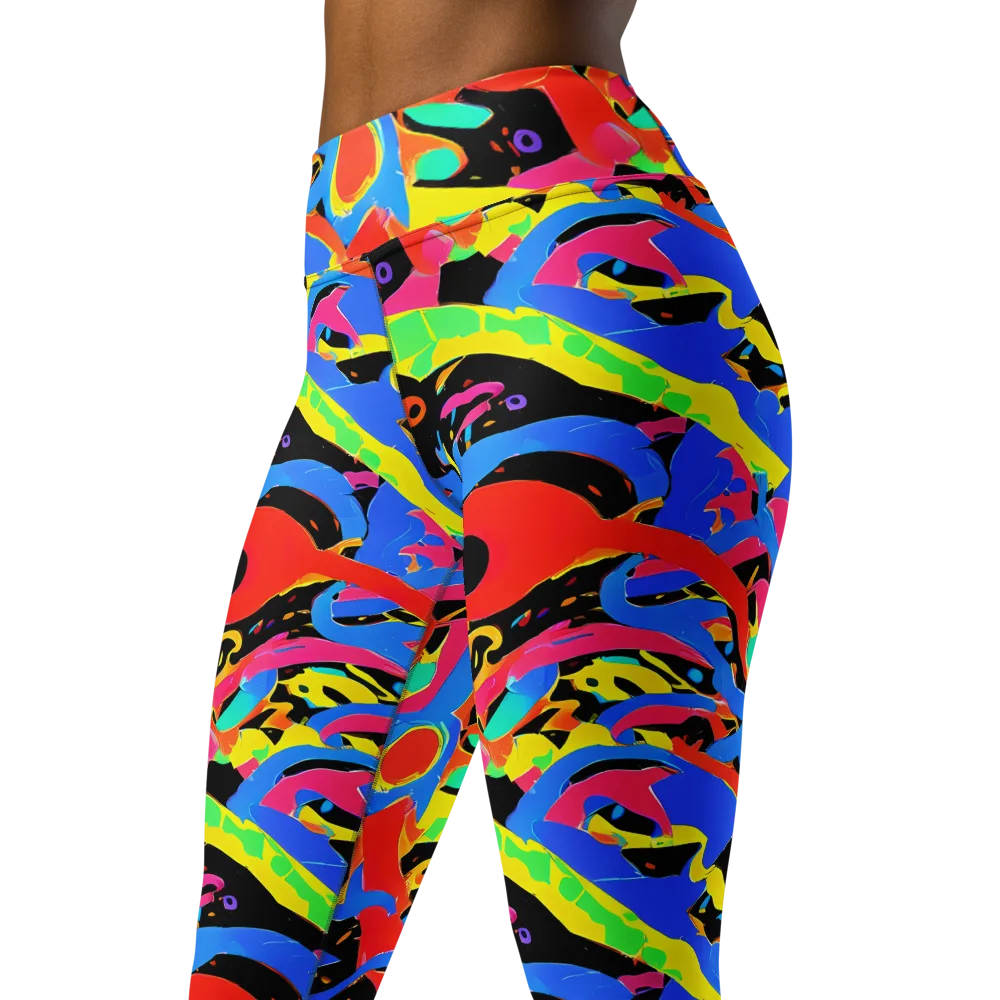 Orbit Opus on Yoga Leggings — Left Front