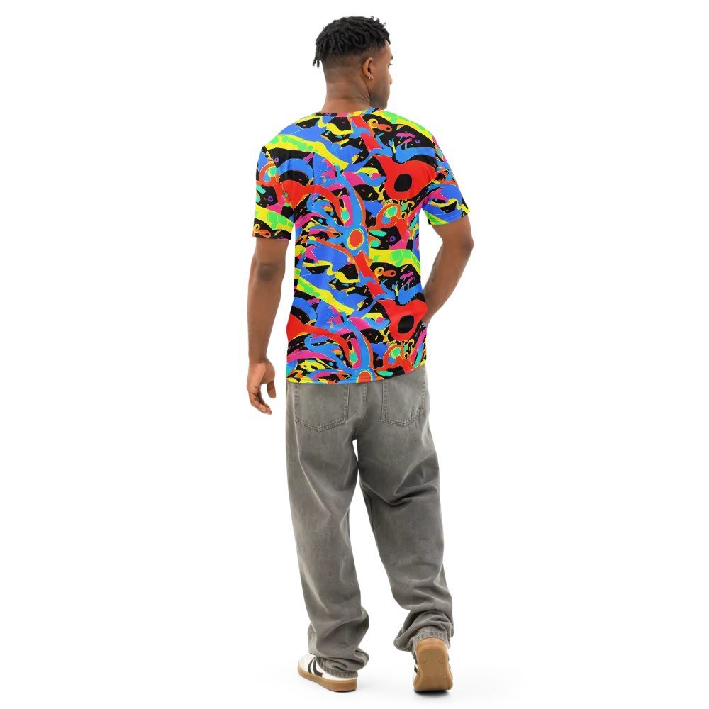 Orbit Opus on Men's Cotton Crew Neck T-Shirt — Back
