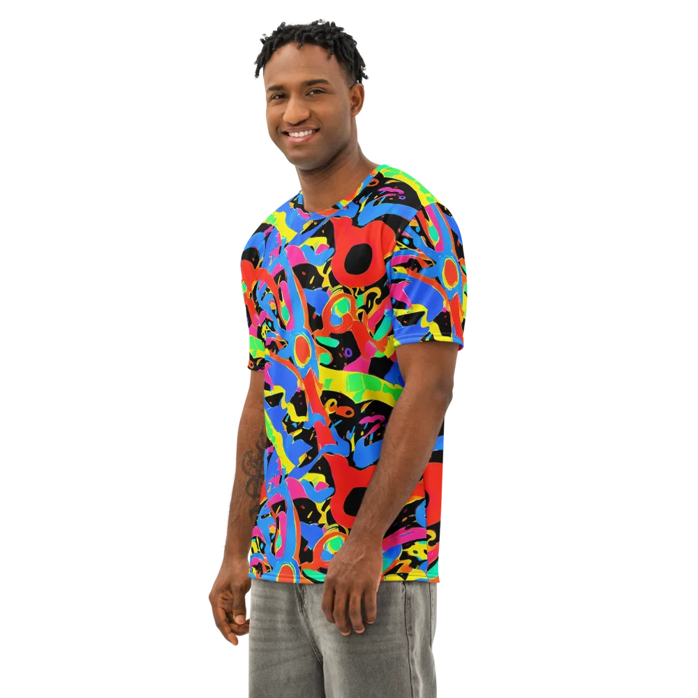 Orbit Opus on Men's Cotton Crew Neck T-Shirt — Left Front