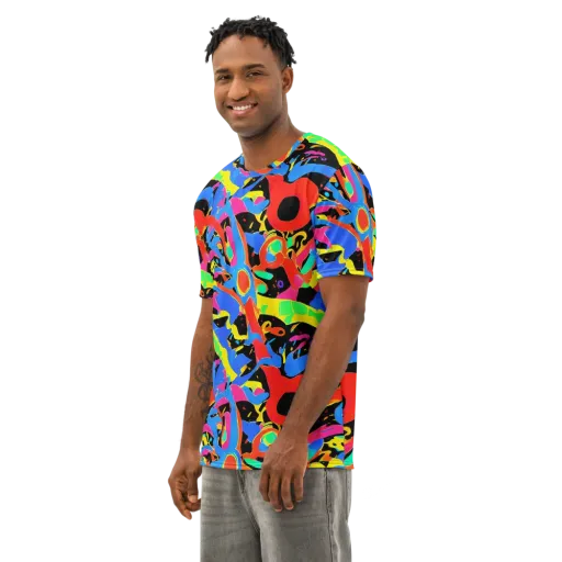 Orbit Opus on a Men's Cotton Crew Neck T-Shirt